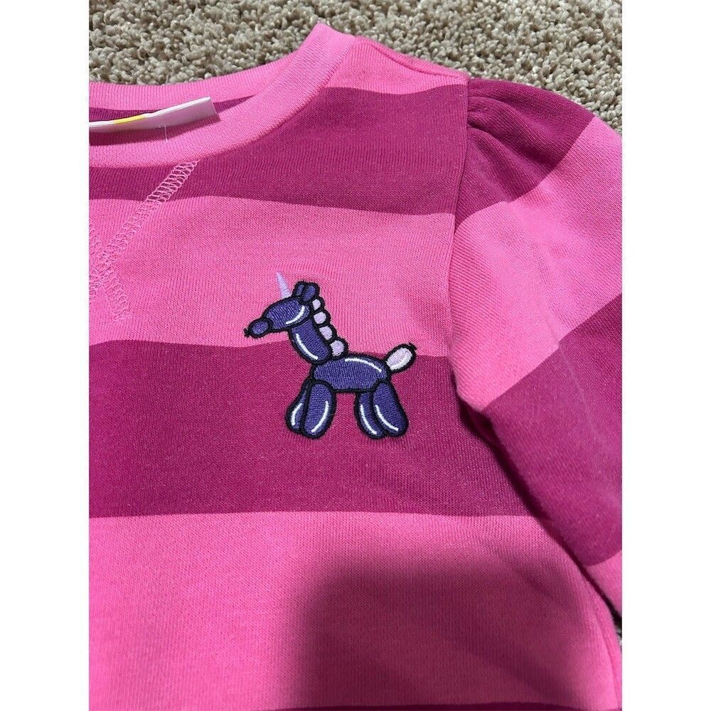 Epic Threads Sweater Dress Toddler Girls 2T Pink Purple Striped Balloon - Picture 2 of 3